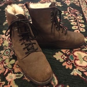 Mens Ugg Leather Winter Boots